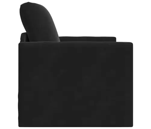 Grīdas Dīvāngulta 2-In-1 Melns 74X77X81 Cm Samts Vidaxl