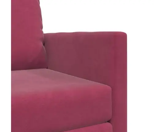 Grīdas Dīvāngulta 2-In-1 Vīna Sarkana 74X77X81 Cm Samts Vidaxl