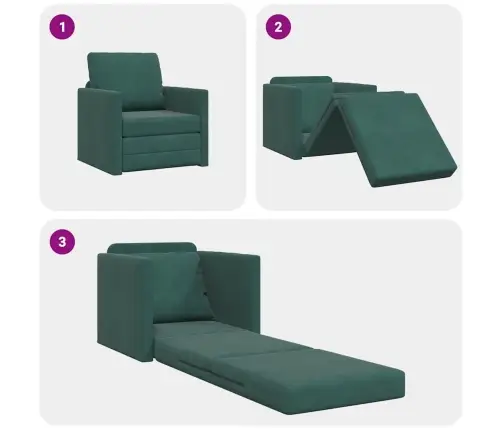 Sofa Lova Tamsiai Žalia 74 X 77 X 81 Cm Aksomas