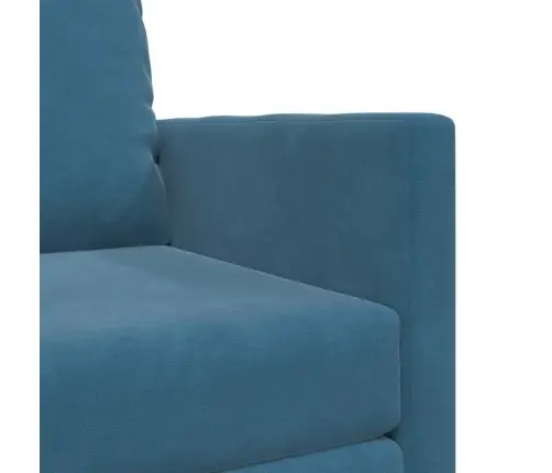 Põrandadiivanvoodi Padjaga Sinine 74 X 77 X 81 Cm Samet