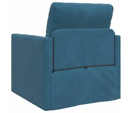 Põrandadiivanvoodi Padjaga Sinine 74 X 77 X 81 Cm Samet