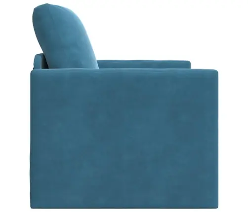 Põrandadiivanvoodi Padjaga Sinine 74 X 77 X 81 Cm Samet