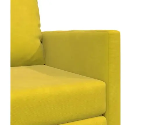 Grīdas Dīvāngulta 2-In-1 Tumši Dzeltens 74X77X81 Cm Samts Vidaxl