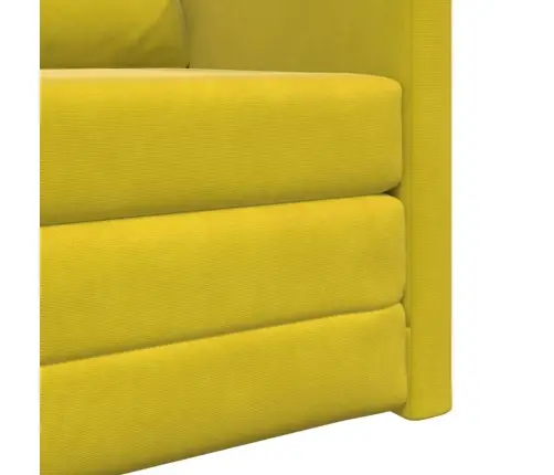 Grīdas Dīvāngulta 2-In-1 Tumši Dzeltens 74X77X81 Cm Samts Vidaxl