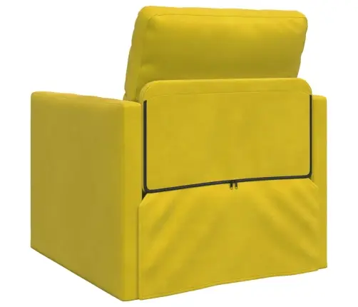 Grīdas Dīvāngulta 2-In-1 Tumši Dzeltens 74X77X81 Cm Samts Vidaxl