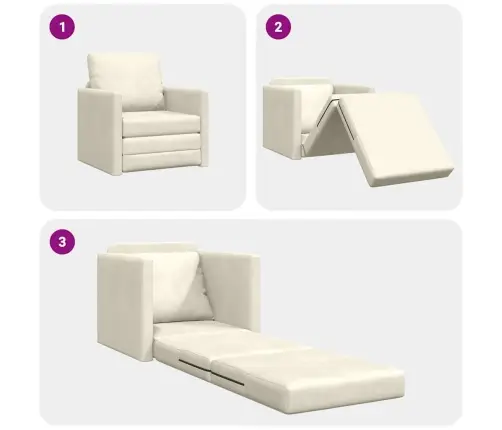 Sofa Lova 60Cm Kreminė Aksomas