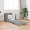 Grīdas Sofa Gulta 2-In-1 Gaiši Pelēks 74X77X81 Cm Audums Vidaxl