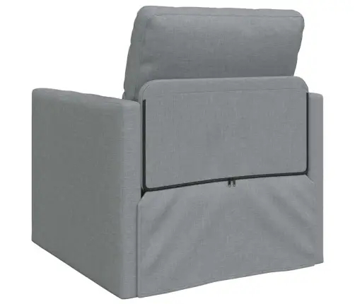 Grīdas Sofa Gulta 2-In-1 Gaiši Pelēks 74X77X81 Cm Audums Vidaxl