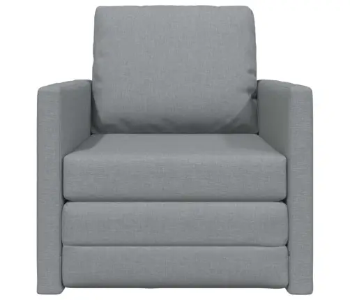 Grīdas Sofa Gulta 2-In-1 Gaiši Pelēks 74X77X81 Cm Audums Vidaxl