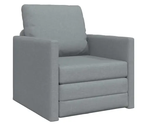 Grīdas Sofa Gulta 2-In-1 Gaiši Pelēks 74X77X81 Cm Audums Vidaxl