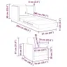 Grīdas Sofa Gulta 2-In-1 Gaiši Pelēks 74X77X81 Cm Audums Vidaxl