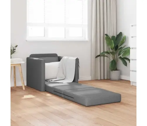 Grīdas Dīvāns Gulta 2-In-1 Tumši Pelēks 74X77X81 Cm Audums Vidaxl