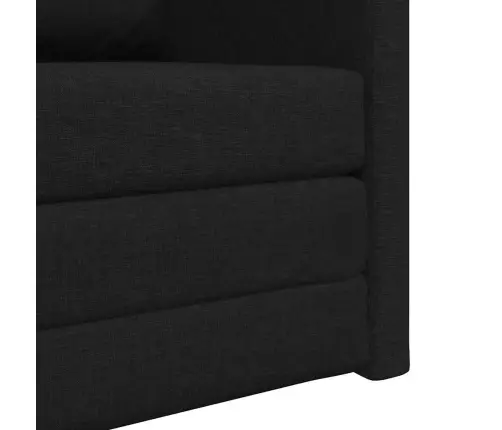 Grīdas Dīvāngulta 2-In-1 Melns 74X77X81 Cm Audums Vidaxl