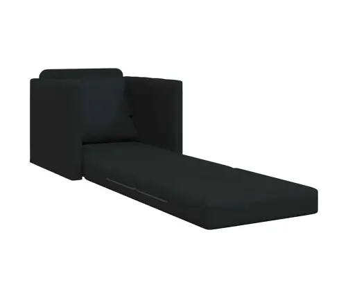 Grīdas Dīvāngulta 2-In-1 Melns 74X77X81 Cm Audums Vidaxl