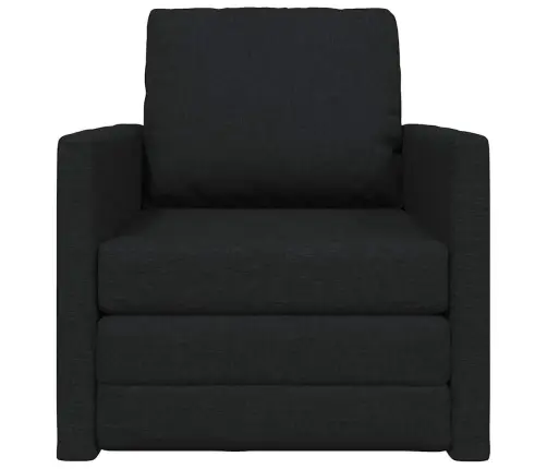 Grīdas Dīvāngulta 2-In-1 Melns 74X77X81 Cm Audums Vidaxl