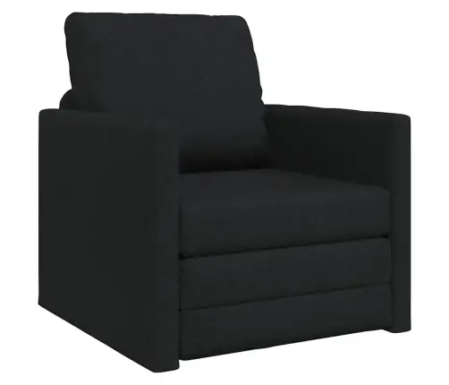 Grīdas Dīvāngulta 2-In-1 Melns 74X77X81 Cm Audums Vidaxl