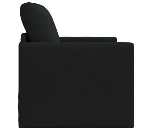 Grīdas Dīvāngulta 2-In-1 Melns 74X77X81 Cm Audums Vidaxl