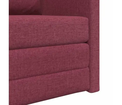 Grīdas Dīvāngulta 2-In-1 Bordo 74X77X81 Cm Audums Vidaxl