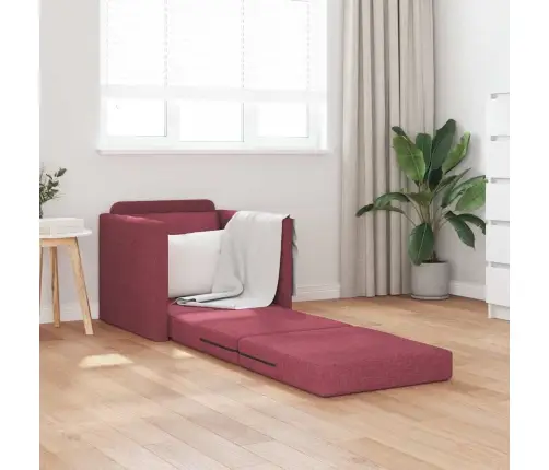 Grīdas Dīvāngulta 2-In-1 Bordo 74X77X81 Cm Audums Vidaxl