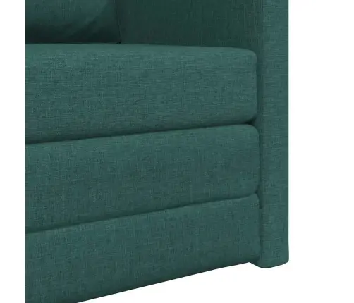 Grīdas Dīvāngulta 2-In-1 Tumši Zaļa 74X77X81 Cm Audums Vidaxl