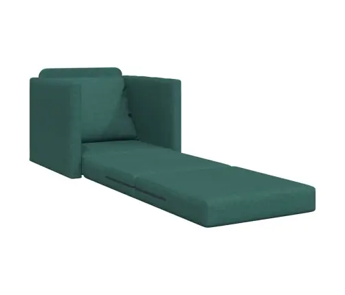 Grīdas Dīvāngulta 2-In-1 Tumši Zaļa 74X77X81 Cm Audums Vidaxl