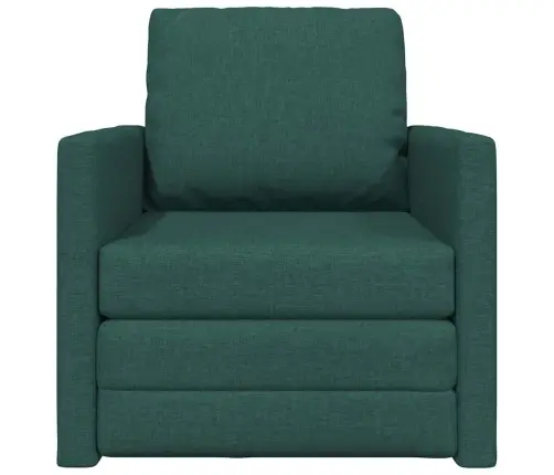 Grīdas Dīvāngulta 2-In-1 Tumši Zaļa 74X77X81 Cm Audums Vidaxl