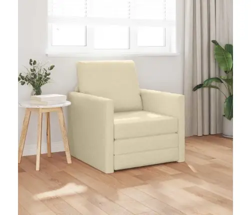 Põrandadiivanvoodi Padjaga Cream 74 X 77 X 81 Cm Kangas