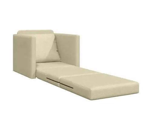 Põrandadiivanvoodi Padjaga Cream 74 X 77 X 81 Cm Kangas
