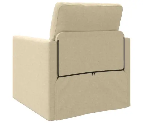 Põrandadiivanvoodi Padjaga Cream 74 X 77 X 81 Cm Kangas