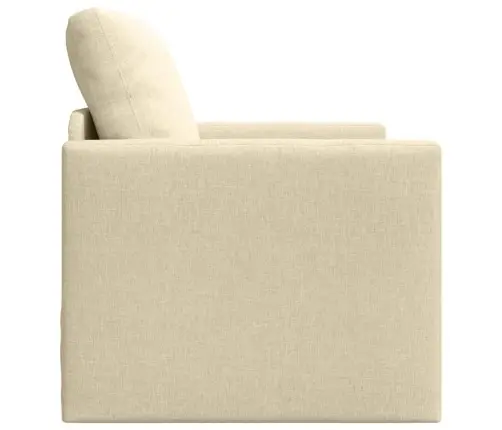 Põrandadiivanvoodi Padjaga Cream 74 X 77 X 81 Cm Kangas