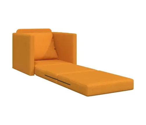 Grīdas Dīvāns Gulta 2-In-1 Tumši Dzeltena 74X77X81 Cm Audums Vidaxl