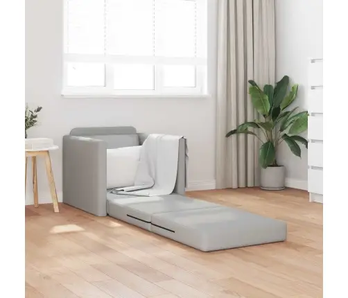 Grīdas Dīvāngulta 2-In-1 Mākonis Pelēkā 74X77X81 Cm Audums Vidaxl