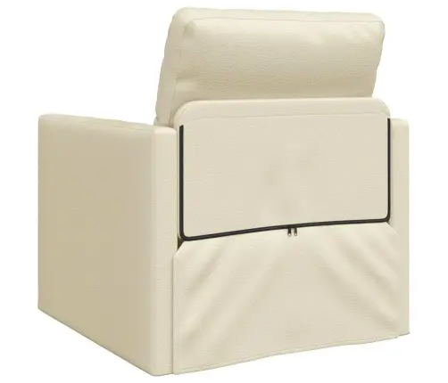 Grīdas Dīvāns 2 In 1 Krēmkrāsā 74X77X81 Cm Mākslīgā Āda Vidaxl