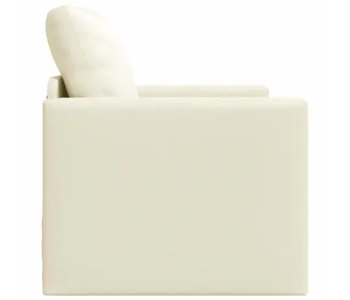 Grīdas Dīvāns 2 In 1 Krēmkrāsā 74X77X81 Cm Mākslīgā Āda Vidaxl