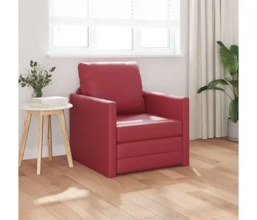 Grīdas Dīvāns 2-In-1 Bordo 74X77X81 Cm Mākslīgā Āda Vidaxl