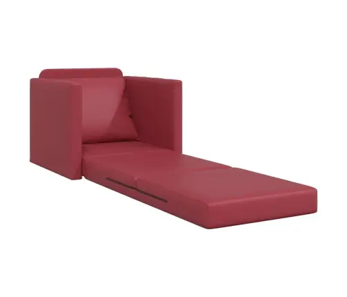 Grīdas Dīvāns 2-In-1 Bordo 74X77X81 Cm Mākslīgā Āda Vidaxl