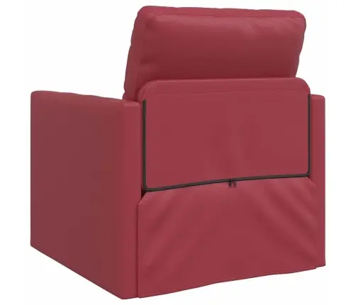 Grīdas Dīvāns 2-In-1 Bordo 74X77X81 Cm Mākslīgā Āda Vidaxl