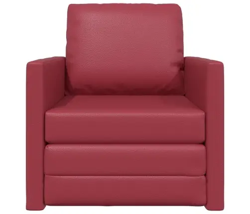 Grīdas Dīvāns 2-In-1 Bordo 74X77X81 Cm Mākslīgā Āda Vidaxl