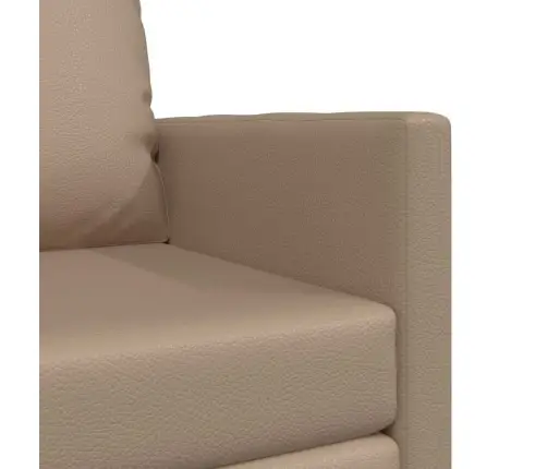 Grīdas Dīvāns 2-In-1 Kafijas Krāsā 74X77X81 Cm Mākslīgā Āda Vidaxl