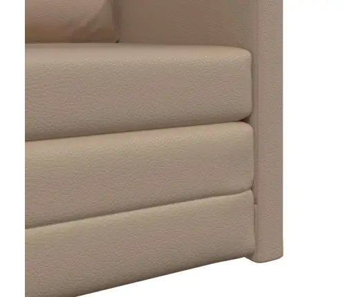 Grīdas Dīvāns 2-In-1 Kafijas Krāsā 74X77X81 Cm Mākslīgā Āda Vidaxl