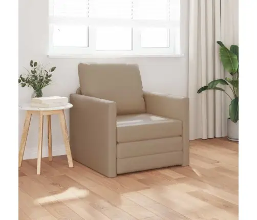 Grīdas Dīvāns 2-In-1 Kafijas Krāsā 74X77X81 Cm Mākslīgā Āda Vidaxl