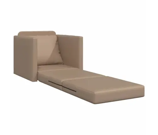 Grīdas Dīvāns 2-In-1 Kafijas Krāsā 74X77X81 Cm Mākslīgā Āda Vidaxl