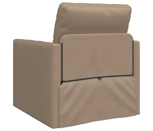 Grīdas Dīvāns 2-In-1 Kafijas Krāsā 74X77X81 Cm Mākslīgā Āda Vidaxl