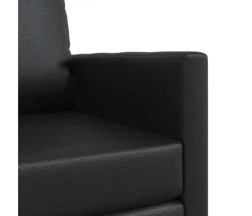 Põrandadiivanvoodi Padjaga Must 74 X 77 X 81 Cm Kunstnahk