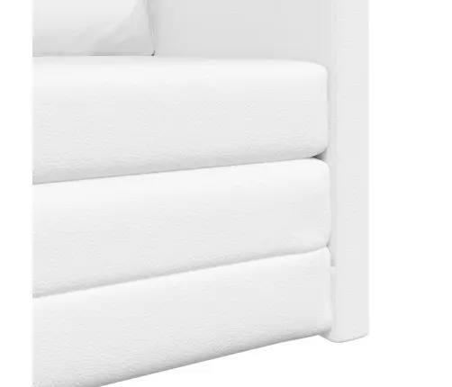 Grīdas Dīvāngulta 2-In-1 Balta 74X77X81 Cm Mākslīgas Ādas Vidaxl