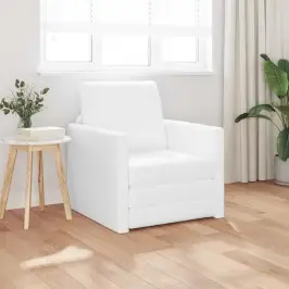 Grīdas Dīvāngulta Balts 74 X 77 X 81 Cm Mākslīgā Āda Vidaxl Grīdas Dīvāngulta Balts 74 X 77 X 81 Cm Mākslīgā Āda Vidaxl