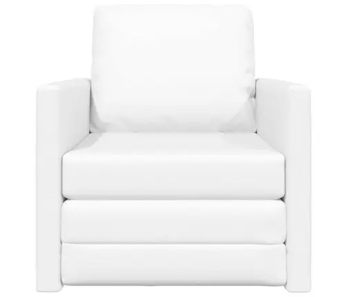 Grīdas Dīvāngulta 2-In-1 Balta 74X77X81 Cm Mākslīgas Ādas Vidaxl