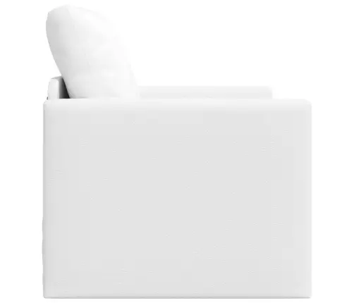 Grīdas Dīvāngulta 2-In-1 Balta 74X77X81 Cm Mākslīgas Ādas Vidaxl