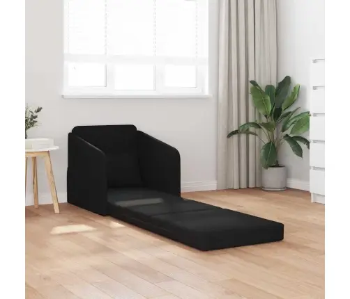 Grīdas Dīvāns-Gulta 2-In-1 Melns 65X80X83 Cm Audums Vidaxl