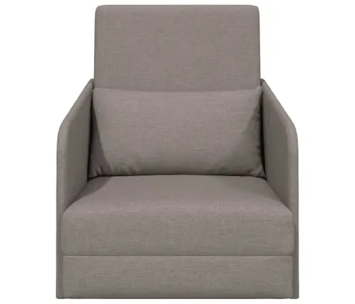 Grīdas Dīvāngulta 2-In-1 Pelēkbrūnā 65X80X83 Cm Audumā Vidaxl